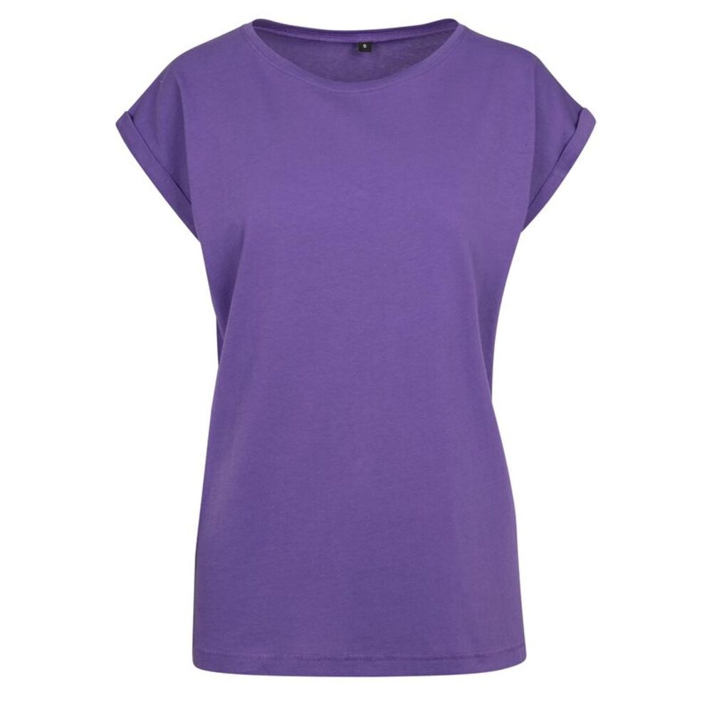 Build Your Brand Womens/Ladies Extended  T-Shirt / Ultra Violet